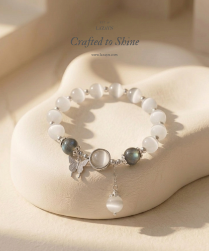 Butterfly imitation cat’s eye stone Women's bracelet