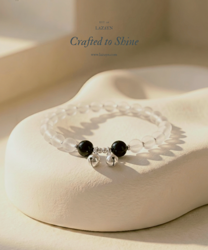 Obsidian imitation cat's eye stone Women's bracelet