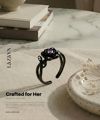 Dark Rose | Women Adjustable Ring