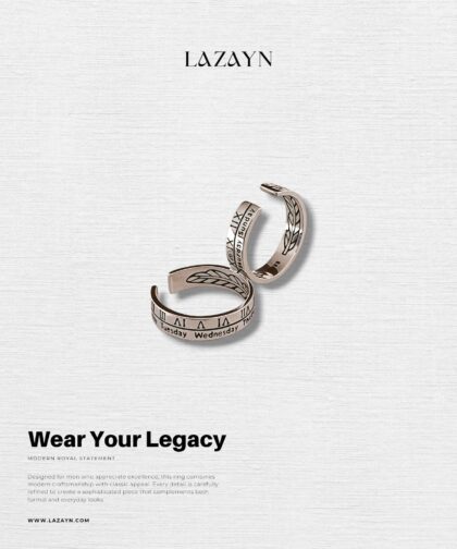 Roman numeral Mens adjustable ring