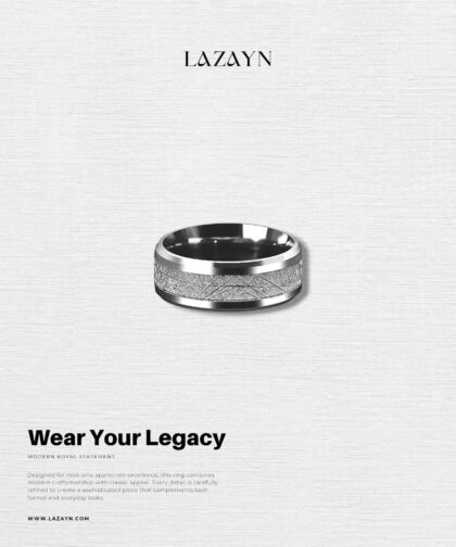 Titanium steel texture Mens Ring
