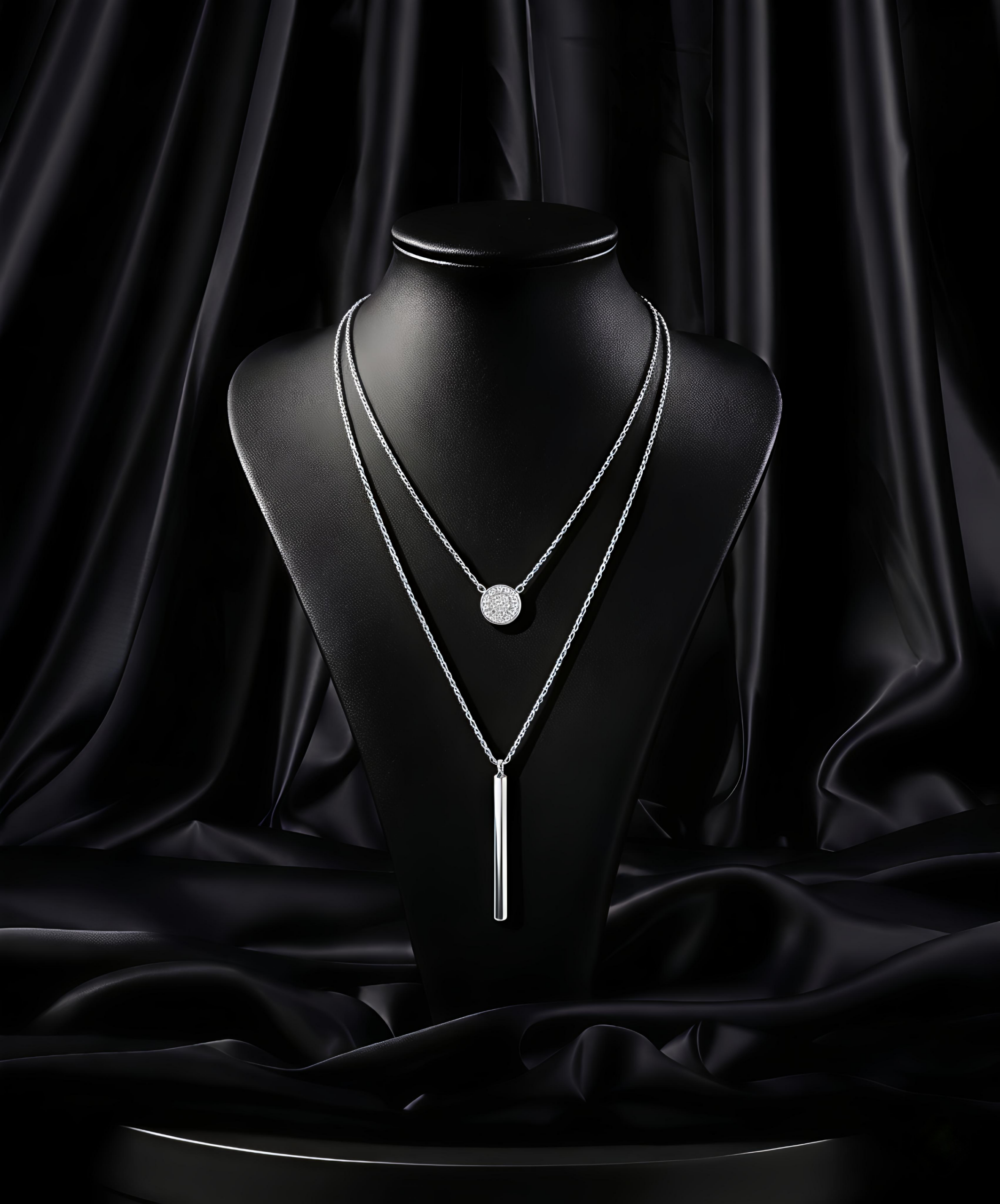 Stacked Geometric Necklace