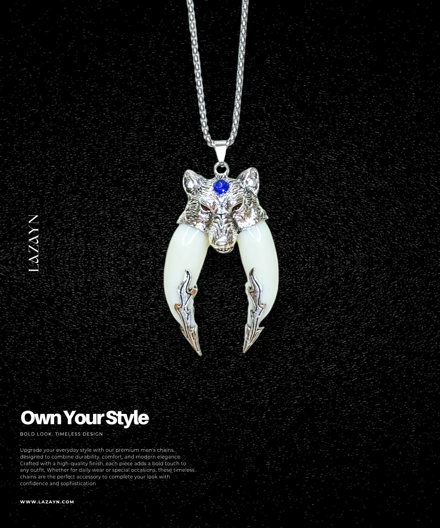 Double teeth Wolf Head | Men's Chain